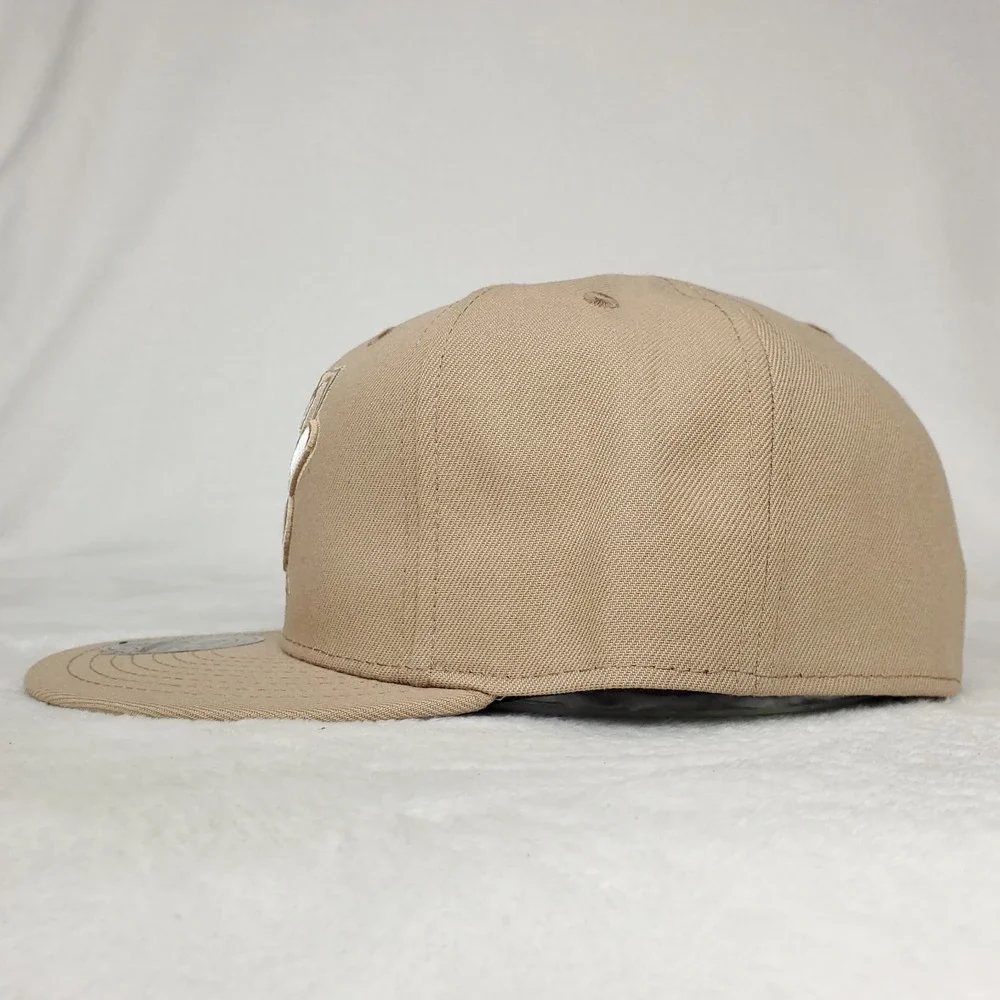 Toronto Blue Jays Mitchell‎ & Ness MLB Fitted 7 3/4 Flatbill Cap Hat Khaki NWT
